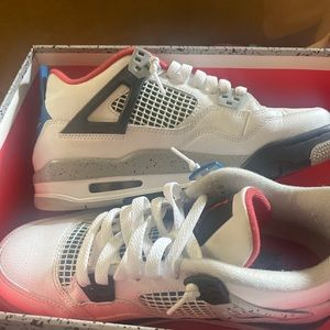 Blue fire red jordan 4s , new with box